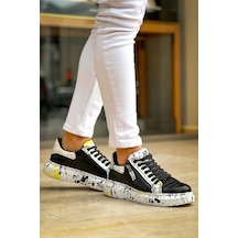 Kb-02 Kuback Bağcıklı Crocodile Siyah Sarı Günlük Erkek Ayakkabı Siyah5