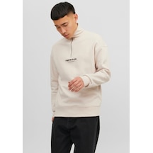 Jack & Jones Dik Yaka Yarım Fermuarlı Sweatshirt - Vesterbro 12241777 Moonbeam Yeşil