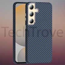 Samsung Uyumlu Galaxy S24 Plus Kılıf Magsafe Şarj Özellikli Karbon Fiber Görünümlü Yüksek Kalite Kapak