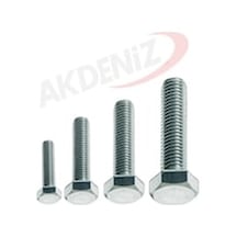 Akdeniz Dın933 M10 90 Mm Galv. Kaplamalı Cıvata 40 Adet