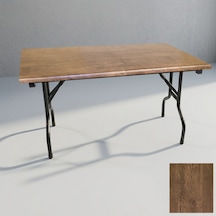 Banket Katlanır Masa Werzalit, Allzalit. Vermodin Tabla 80x140 - Rustic Dark Çok Renkli