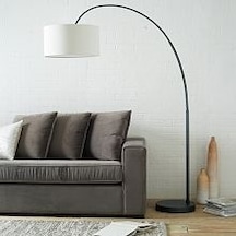Rsylight Retro Metal Dekoratif Siyah Rustik Mafsallı C Kol Köşe Lambası Lambader