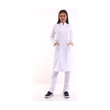 Doktor Öğretmen Kadın Önlük Uzun Boy Hakim Yaka - 171 Beyaz-7044