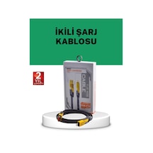 Yüksek Hızlı 65w Güç Çıkışlı Çoklu Cihaz Uyumlu Şarj Kablosu Siyah