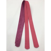 Karantuhafiye Dikmeli Spor Sap / Çanta Sapı / Deri Dikmeli Sap 70 Cm Fuşya Fuşya