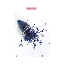 Dökme Cam Kum Boncuk 8/0 3 Mm - 60 Gram - Şeffaf Lacivert - Bnc207