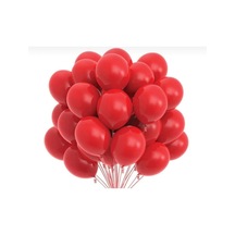 Kırmızı Balon 10 Adet 12 İnç Pastel Kırmızı Kırmızı