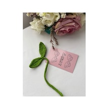 Crochet Yaprak Kulaklık Süsü Fıstık Yeşili
