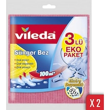 Vileda Ekstra Dayanıklı 3'lü Sünger Bez 2'li Paket