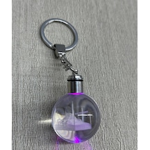 Ledli Sultanahmet Tasarımı Kristal Anahtarlık Alk3804 Altın
