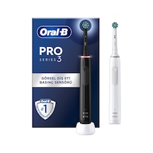 Oral-B Pro 3 - 3900 Şarj Edilebilir Diş Fırçası Seti Siyah Beyaz 2'li