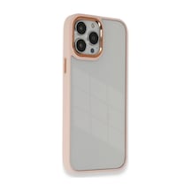 Apple Uyumlu iPhone 14 Pro Uyumlu Kılıf Dora Kapak - Pudra