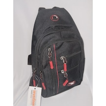 Seventeen 3473 Omuz Askılı Sırt/göğüs Çantası -body Bag Siyah - Kırmızı