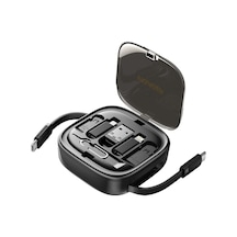 Essager 7in1 Makaralı 60w Type-c Şarj Kablosu Ve Type-c To Usb Lightning Dönüştürücü Seyahat Şarj Kablosu