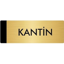 Metal Yönlendirme Levhası, Departman Kapı Isimliği Kantin 5x20 Cm Altın Renk