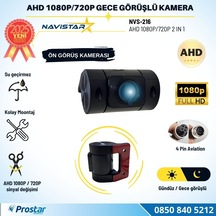 Cama Yapışan Ön Ve Kabin Görüş Kamerası Ahd 1080p/720p 4 Pin Aviation Soket Kamera