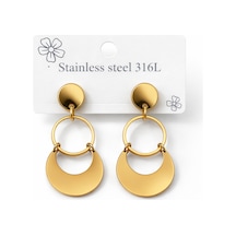 Çelik Küpe 79 Gümüş Özel Hediye Model 177523 Çok Renkli