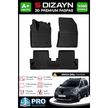 Renault Express Camlıvan 3d Pro Havuzlu Paspas 2021 Üzeri A+ Kalite 3ds-sdz201