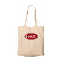 Bugatti 3B Logo Krem Kanvas Bez Çanta Krem