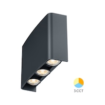 Braytron 3 Renk Modlu İç-dış Mekan Led Duvar Armatürü 3cct Bg38-03382 Haiti Aplik Siyah