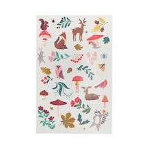 - Woodland Temporary Tattoo Sheets - Orman Geçici Dövme