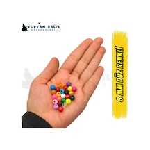 Karışık Renk Rengarenk Sazan Balık Boncuğu 8 Mm İç Çap: 3 Mm