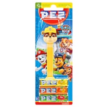 Pez Dispenser Paw Patrol Rubble Meyve Aromalı Şekerleme Makinesi Ve Şekerleme Yedekleri