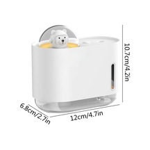 Uzay Ayısı 300 Ml Usb Hava Nemlendirici Led Işıklı Masaüstü Buhar Makinesi, Yatak Odası &amp Amp Çocuk Odası İçin Ortam Nemlendirici 4801