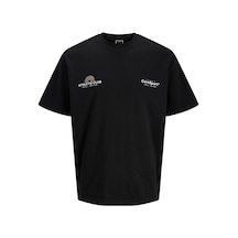 Jack & Jones Erkek Gögüs Ve Sirt Baskili Tisört - Athletico Black