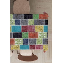 Çok Renkli Patchwork Dokuma Leke Tutmaz Masa Örtüsü Mso288n11