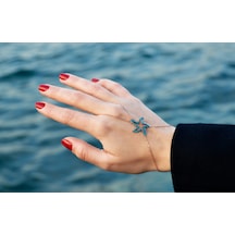 Argentum Concept - Firuze Taşlı Deniz Yıldızlı Şahmeran Rose Gold