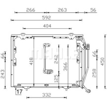 BEHR MAHLE AC244001S (8FC351038-464) Klima Radyatoru W202 95-00 S202 96-01 C208 97-02 A208 98-02 8FC351038464 (WF297759)