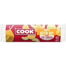 Ekonomik Büzgülü Kokulu Çöp Torbası, Büyük Boy Kavun 65 X 70 Cm 1 X 10 Adet