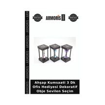 Ahşap Kumsaati 3 Dk Ofis Hediyesi Dekoratif Obje Sevilen Seçim