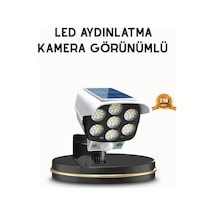 Hubrendy Tekno Güneş Paneliyle Şarj Olan Hareket Sensörlü Dış Mekan Güvenlik Lambası Ayarlanabilir