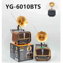 Yuegan Yg-6010bts Usb/sd Mp3 Çalar Gramofon Bluetooth Şarjlı Nostaljik Radyo