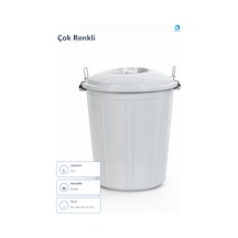 Kilitli Çöp Kovası 50 L Çok Renkli Plastik
