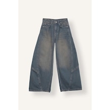 Defacto Loose Fit Dikiş Detaylı Yıkamalı Jean Pantolon Kız Çocuk I8868a826wnnm34 Mavi-nm34