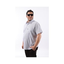 Tousus Kısa Kol Lacivert-beyaz Pamuk Erkek Gömlek Kk-8051-tss