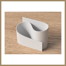 Bezos 3d Baskı Kavisli Diş Fırçası Ve Küçük Eşya Tutucu Masa Ve Banyo Organizeri Modern Minimal Düzenleyici - Beyaz 22