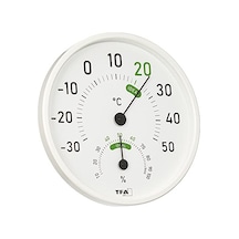 Dostmann Analog Termal Higrometre, 45.2045.02, İç Ve Dış Mekan İçin, Renkli Konfor Bölgeleri, Beyaz, U 130 X G 20 X Y 165 Mm