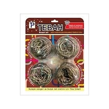 4 Parça Bulaşık Top Teli 5047 Altın  -  Gül