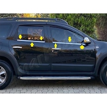 Markadan Dacia Duster Krom Cam Çıtası 2010-2017 4 Parça   Paslanmaz