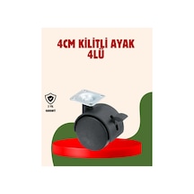 4 Cm Kilitli Döner Ayak 4 Adet Sehpa Ve Mobilya Ayağı Çok Renkli