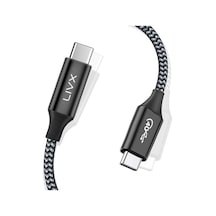 Action Thunderbolt 4 Type C Kablo 100 W Pd Şarj 1.8 Metre 40 Gbps Veri Ve Görüntü Aktarım Kablosu Örgülü Kablo Th02