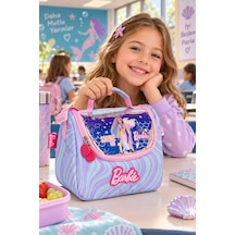Barbie Deniz Kızı Termal Beslenme Çantası Kız Çocuk Okul Yemek Çantası Günlük 22x20x12 Cm Çok Renkli