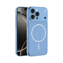 İphone 16 Pro Max Kılıf 18 Pro Max Görünümlü Çevirici Dönüştürücü Kamera Lens Korumalı Magsafe Grlpro Açık Mavi