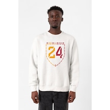 24 Şampiyonluk Beyaz Erkek 2ip Sweatshirt Beyaz