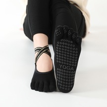 Sones Kaymaz Sırtsız Çapraz Askılı Beş Parmak Yoga Çorabı