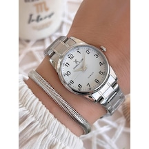 Daniel Klein Çelik Kordon 3 Atm Suya Dayanıklı Özel Tasarım Kadın Kol Saat+bileklik Vs.blkt.0475 Gri